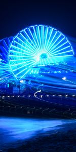 Long Exposure,Backlight,Illumination,Dark,Ferris Wheel,Attraction