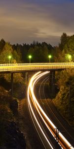 Long Exposure,Bridge,Glow,Dark,Railway,Neon