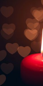 Love,Candle,Hearts,Dark