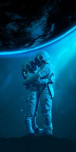 Cosmonautes,Astronautes,Embrasser,Amour,Divers,Univers