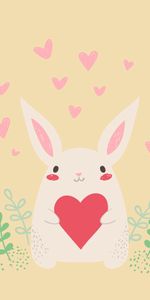 Love,Nice,Heart,Rabbit,Hare,Art,Sweetheart