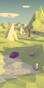 Low Poly,Polygon,Abstract,Landscape