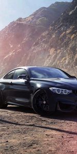 Бмв (Bmw),F82,M4,Вид Сбоку,Тачки (Cars),Черный