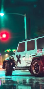 Machine,Asphalt,Cars,Road,Suv,Car,Neon