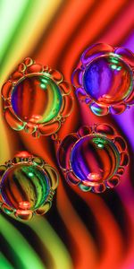 Macro,Butter,Motley,Multicolored,Bubbles,Oil,Liquid