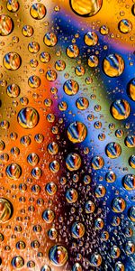 Macro,Drops,Motley,Surface,Multicolored,Wet