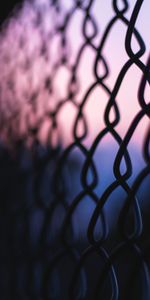 Macro,Fence,Dark,Metal,Grid,Metallic