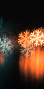 Macro,Glare,Fuzzy,Dark,Snowflake,Blurred