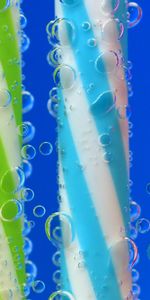 Macro,Multicolored,Motley,Straw,Straws,Drops,Close Up