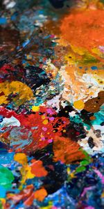 Palette,Hétéroclite,Macro,Multicolore,Taches,Texture,Peinture,Peindre