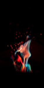 Macro,Sparks,Flame,Fire,Dark