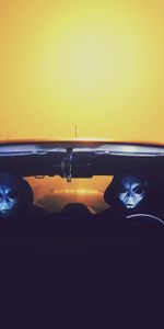 Étrangers,Extraterrestres,Sombre,Masques,Voiture