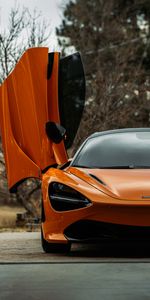 Mclaren 720S,Тачки (Cars),Макларен (Mclaren),Оранжевый,Суперкар,Автомобиль,Вид Спереди