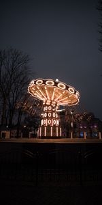 Merry Go Round,Carousel,Night,Backlight,Illumination,Attraction,Dark