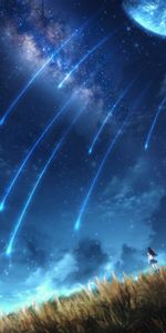 Meteors,Universe,Loneliness,Meteora,Girl,Art