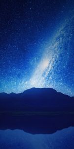 Milky Way,Starry Sky,Mountains,Universe,Night