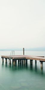 Minimalism,Sea,Horizon,Pier,Ladder,Stairs