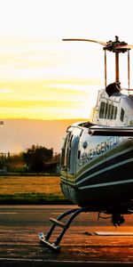 Miscellanea,Aerodrome,Sunset,Miscellaneous,Helicopter