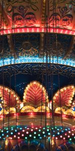 Miscellanea,Backlight,Illumination,Carousel,Merry Go Round,Miscellaneous,Attraction