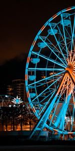 Miscellanea,Backlight,Illumination,Illuminations,Night,Miscellaneous,Attraction,Ferris Wheel