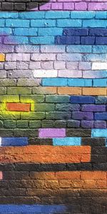 Miscellanea,Colorful,Colourful,Brick,Street Art,Miscellaneous,Wall,Paint,Graffiti