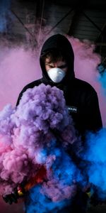 Miscellanea,Coloured Smoke,Motley,Miscellaneous,Multicolored,Colored Smoke,Mask