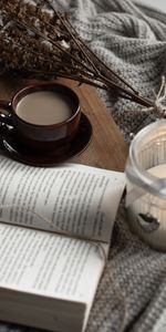 Miscellanea,Dried Flowers,Dryflower,Cup,Book,Board,Miscellaneous,Coffee