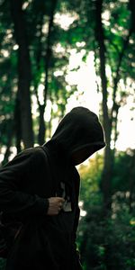 Miscellanea,Forest,Human,Miscellaneous,Person,Hood,Anonymous