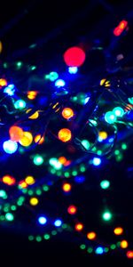 Miscellanea,Garland,Glare,Shine,Light,Blur,Smooth,Miscellaneous,Motley,Multicolored