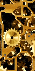 Miscellanea,Gears,Miscellaneous,Mechanism,Gold