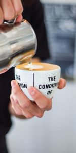 Miscellanea,Hands,Milk,Barista,Coffee,Miscellaneous,Cup