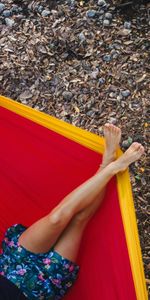 Miscellanea,Legs,Rest,Hammock,Miscellaneous,Relaxation,Girl