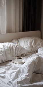 Café,Miscelánea,Una Taza,Cama,Cojines,Almohadas,Misceláneo,Taza