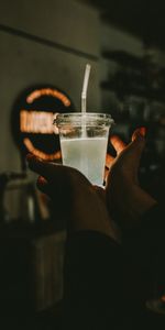 Miscellanea,Miscellaneous,Beverage,Luminescence,Glass,Hands,Glow,Drink