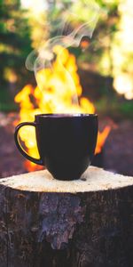 Miscellanea,Miscellaneous,Beverage,Steam,Mug,Cup,Drink,Campsite,Bonfire,Camping