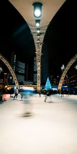 Miscellanea,Miscellaneous,Blur,Smooth,Long Exposure,Rink,People