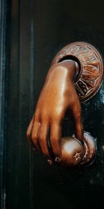 Miscellanea,Miscellaneous,Bronze,Doorhandle,Doorknob,Door,Hand,Metal,Metallic