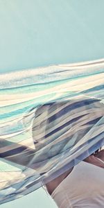 Miscellanea,Miscellaneous,Cloth,Striped,Wind,Girl