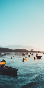 Miscellanea,Miscellaneous,Coastline,Moored,Harbor,Waves,Boats