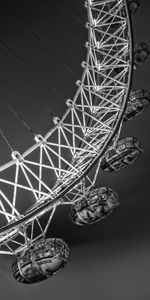 Miscellanea,Miscellaneous,Design,Bw,Construction,Chb,Ferris Wheel,Attraction,Metal,Metallic