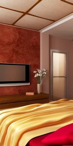 Miscellanea,Miscellaneous,Design,Furniture,Bed,Television Set,Television,Room