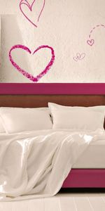 Miscellanea,Miscellaneous,Design,Room,Bed,Heart,Romance