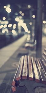 Miscellanea,Miscellaneous,Evening,Deserted,Park,City,Bench