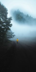 Brouillard,Nature,Humain,Personne,Solitude,Course,Cours,Divers