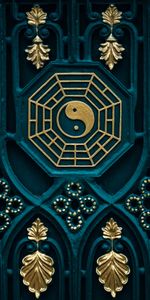 Miscellanea,Miscellaneous,Gate,Goal,Element,Yin Yang,Gold,Buddhism