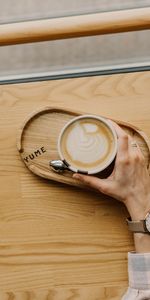 Miscellanea,Miscellaneous,Hand,Wooden,Clock,Coffee