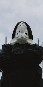 Le Noir,Sweatshirt À Capuche,Hoodies,Le Mouton,Capot,Mouton,Divers,Masquer,Masque,Capuche