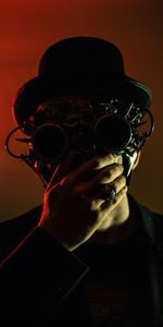 Miscellanea,Miscellaneous,Human,Person,Spectacles,Hat,Steampunk,Glasses