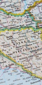 Miscellanea,Miscellaneous,Journey,Bosnia And Herzegovina,Map