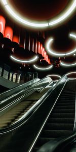 Miscellanea,Miscellaneous,Ladder,Steps,Rear,Escalator,Stairs,Neon